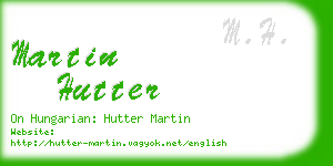 martin hutter business card